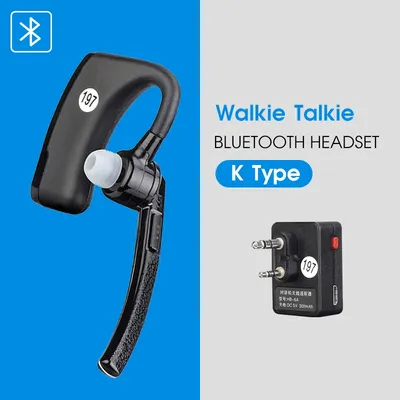 Walkie Talkie Hände-Freies PTT Bluetooth Wireless Headset K Typ Kopfhörer Two Way Radio Kopfhörer Mic Für Baofeng