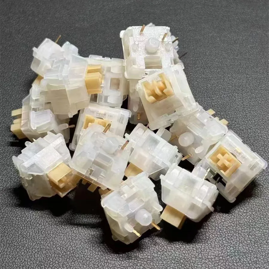 Outemu Switches Yellow Jade 5-Pin RGB Silent Switch Tactile Hot Swap Schmierung Angepasste Schalter für mechanische Tastaturen Image