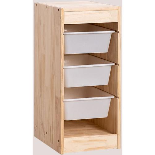 Aufbewahrung mit Boxen aus Holz Nopik Kids 3 Schubladen - Sklum