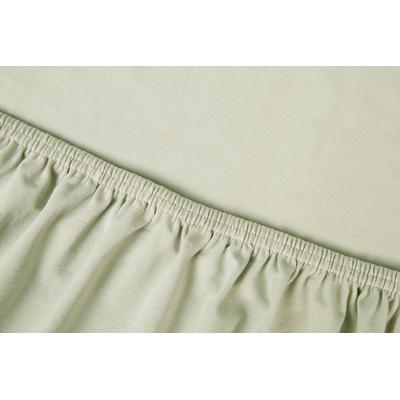 Spannbettlaken KAYORI "Edo", weiß (sanftes weiß), B:200cm L:220cm, Mako-Satin, Obermaterial: 100% Baumwolle, Laken, Bio-Baumwolle Image