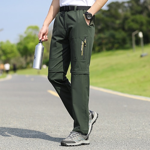 Herren Cargohose Cargohosen Taktische Hose Hose Hosen Knopf Cabrio Multi Pocket Glatt Schnelltrocknend tragbar Outdoor Täglich Campen und Wandern Modisch Klassisch Schwarz Armeegrün Image