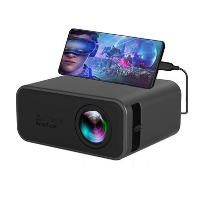 ArchTech YT500 LED Mini Projector 320x240 Pixels Supports 1080P USB Audio Portable Home Media Vid Home Theater Video Beamer VS YG300