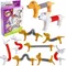 1- 4Pcs Novelty Spring Dog Pop Tubes Sensory Toy Stress Relieve Bellows Toys For Adult Kids Anti-stress Squeeze Toys Gifts