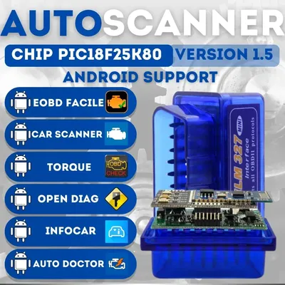 NEW Super ELM327 V1.5 Bluetooth PIC18F25K80 Automatic OBD2 Scanner Code Reader Car Suitable all