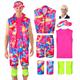 Movie Rollerblade Outfits Doll Y2K Cowgirl Suits Jumpsuit Dress Hot Pink Men's Women's Couple's Cosplay Costume Halloween Carnival Masquerade With Wig