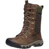 Winterstiefel KEEN "GRETA TALL BOOT WP", Damen, Gr. 38,5, braun (schwarz earth), Leder, Polyester, sportlich, Schuhe, Snowboots, Winterboots, Winterschuhe, wasserdicht