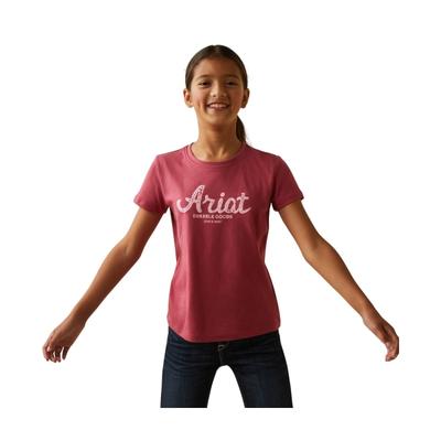 Ariat Durable Goods Short-Sleeve T-Shirt for Girls - Earth Red - XL