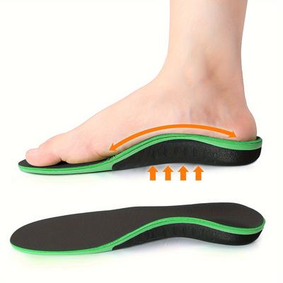 TEMU 1 Pair Arch Support Insoles For Sports Shoes And Flats, Sweat-absorbent Eva Foam Inserts, Lightweight Design, Unscented Foot Care Cushions
