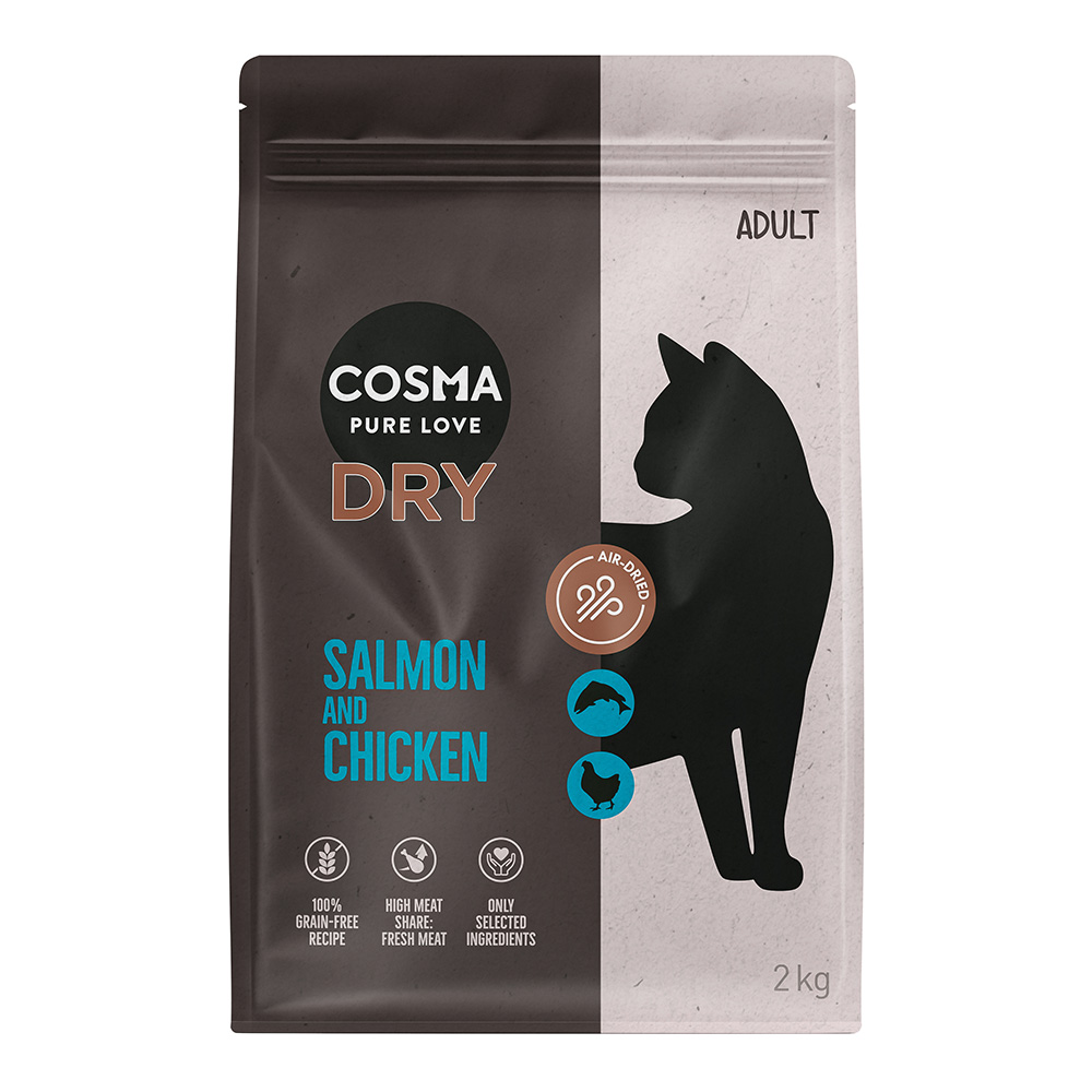 Cosma Air-Dried Salmone & Pollo Crocchette per gatto - Set %: 2 x 2 kg