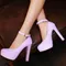 Large Size 34-43 High Heels Party Wedding Office Ladies Pumps Shoes Platform Ankle-Strap Shoes Women