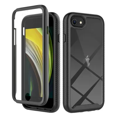Fit iPhone SE2 2020 Shockproof Clear PC Case Screen Protector TPU Bumper Cover for iPhone SE 3 2022,iPhone 7/8 Case