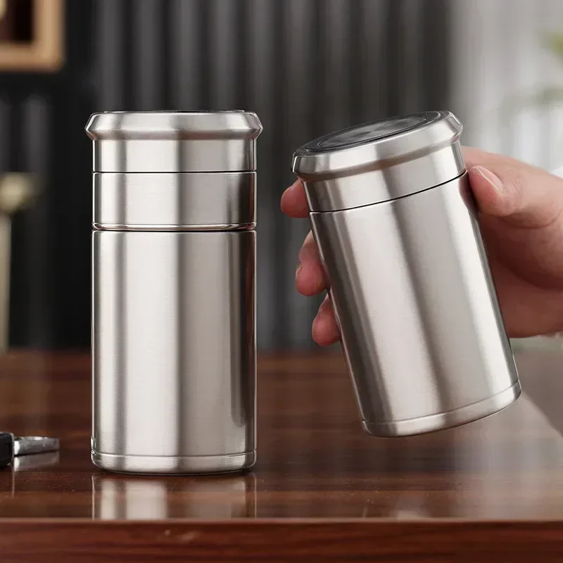 Tee Wasser Trenn becher hohe Konfiguration nach Hause 316 Edelstahl Wasser becher neue tragbare Reise Thermoskanne Becher mit Teesieb Image