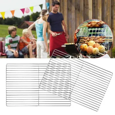 Barbecue BBQ Grill Netz Edelstahl Rack Gitter Gitter Ersatz für Camping Gusseisen Grill Camping Grill Tragbarer Grill