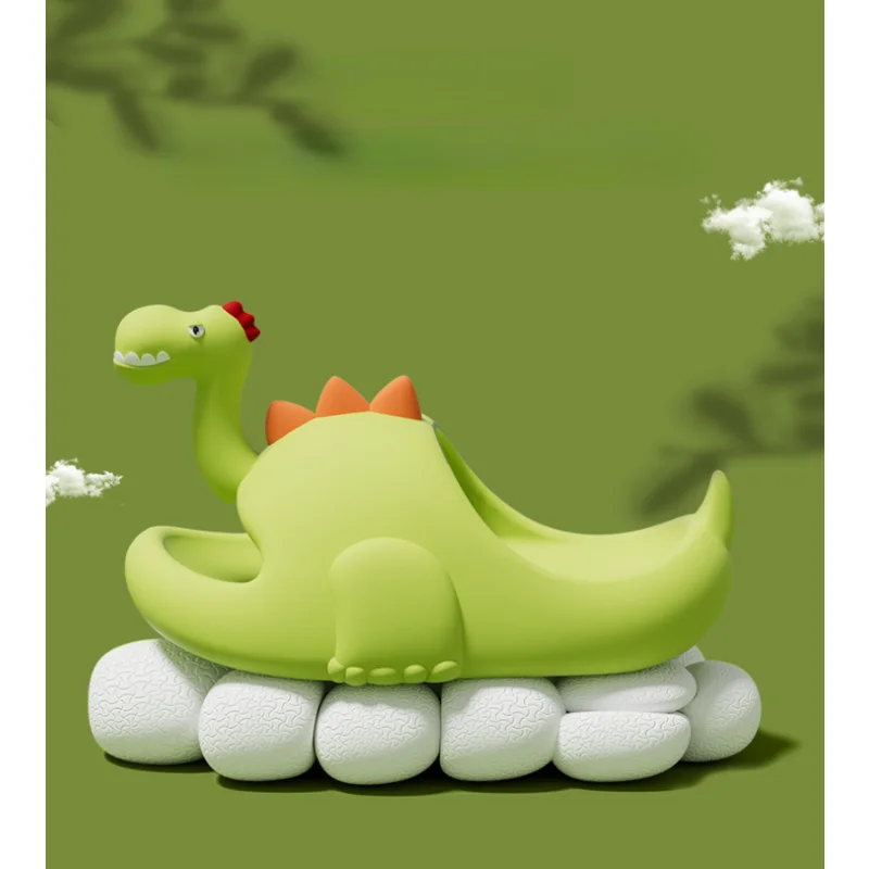 Dinosaurier Hausschuhe Frauen Schuhe Cartoon Nette Kawaii Plattform Wolke Flip-Flops Sommer Strand Rutschfeste Innen Weiche Sandale Rutschen 2025