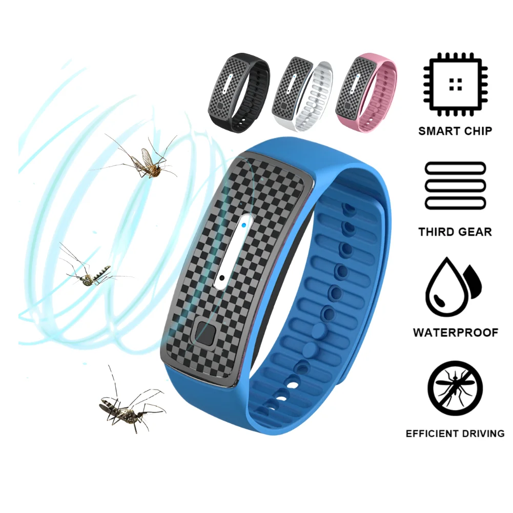 Ultraschall Mücken schutz Anti Mücken Armband Sommer Indoor Outdoor Anti-Mücken Insekten Armband Band Kinder Erwachsene Image