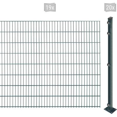 Doppelstabmattenzaun ARVOTEC "EASY 163 zum Aufschrauben", grau (anthrazit), H:163cm, Stahl, Kunststoff, Zaunelemente, Zaunhöhe 163 cm, Zaunlänge 2 - 60 m Image