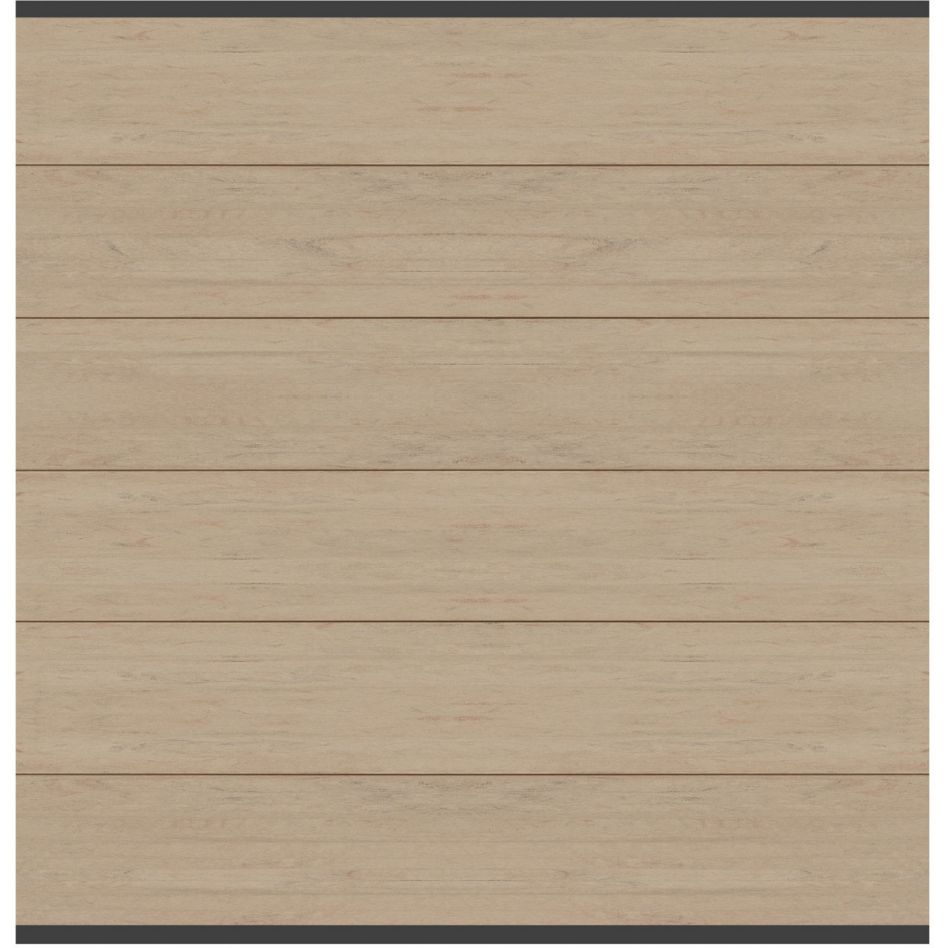 TraumGarten Sichtschutzzaun SYSTEM WPC XL Sand, Leiste Anthrazit Sichtschutz Steckzaun Lamellenzaun Image