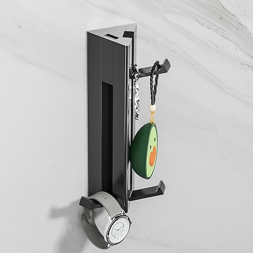 kleiderhaken wand kleiderhaken aluminium raum europäischen stil aluminium mantel badezimmer mantel wandhaken schwarz wand kleiderbügel Image