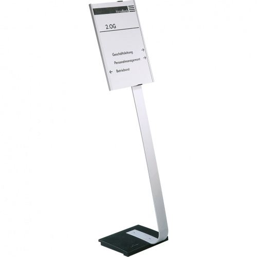 König Werbeanlagen DURABLE Bodenständer INFO SIGN STAND, für Infotafeln DIN A4, Alu, 297x1180x210mm Image