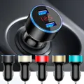 Adattatore QC accendisigari 5V 3.1A caricabatteria da auto Dual USB LED voltmetro per tutti i tipi di telefoni cellulari ricarica rapida