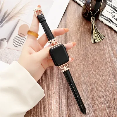 Genuine Strap For Apple Watch Leather Band 44mm 41mm 45mm 38-42-40mm ultra 49mm 44 45 mm bracelet
