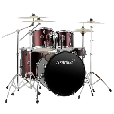 Drums Extreme Poplar Multi Chamber 5 Drums 2/3/4 Cymbals Jazz Drums with R70 Cymbals for Beginner Practice Professional Playing
