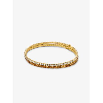 Michael Kors Precious Metal-Plated Brass Double Wrap Tennis Bracelet Gold One Size