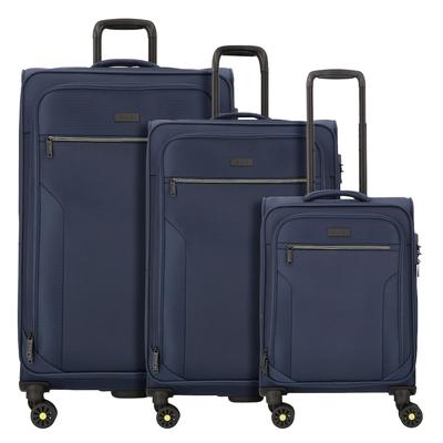 d & n Travel Line 9704 4 Rollen Kofferset 3-teilig mit Dehnfalte dark blue Violett Herren Image
