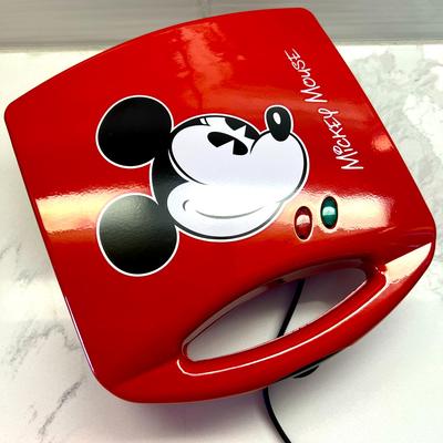 Disney Kitchen | Mickey Mouse Grilled Cheese Maker With Mickey Imprint | Color: Black/Red | Size: Os