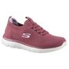 Slip-On Sneaker SKECHERS "SUMMITS", Damen, Gr. 39, lila (himbeere), Textil, sportlich, Schuhe, Freizeitschuh, Halbschuh, Slipper mit flexibler Traktionslaufsohle