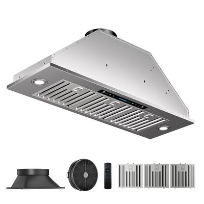 VIKIO 900 CFM Ducted Insert Range Hood in Stainless Steel with LED 4 Speed Gesture Sensing and Touch Control Panel