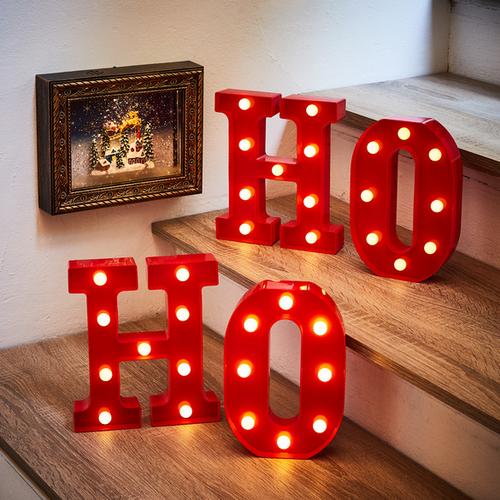 LED-Buchstaben ""HO"", 2er-Set