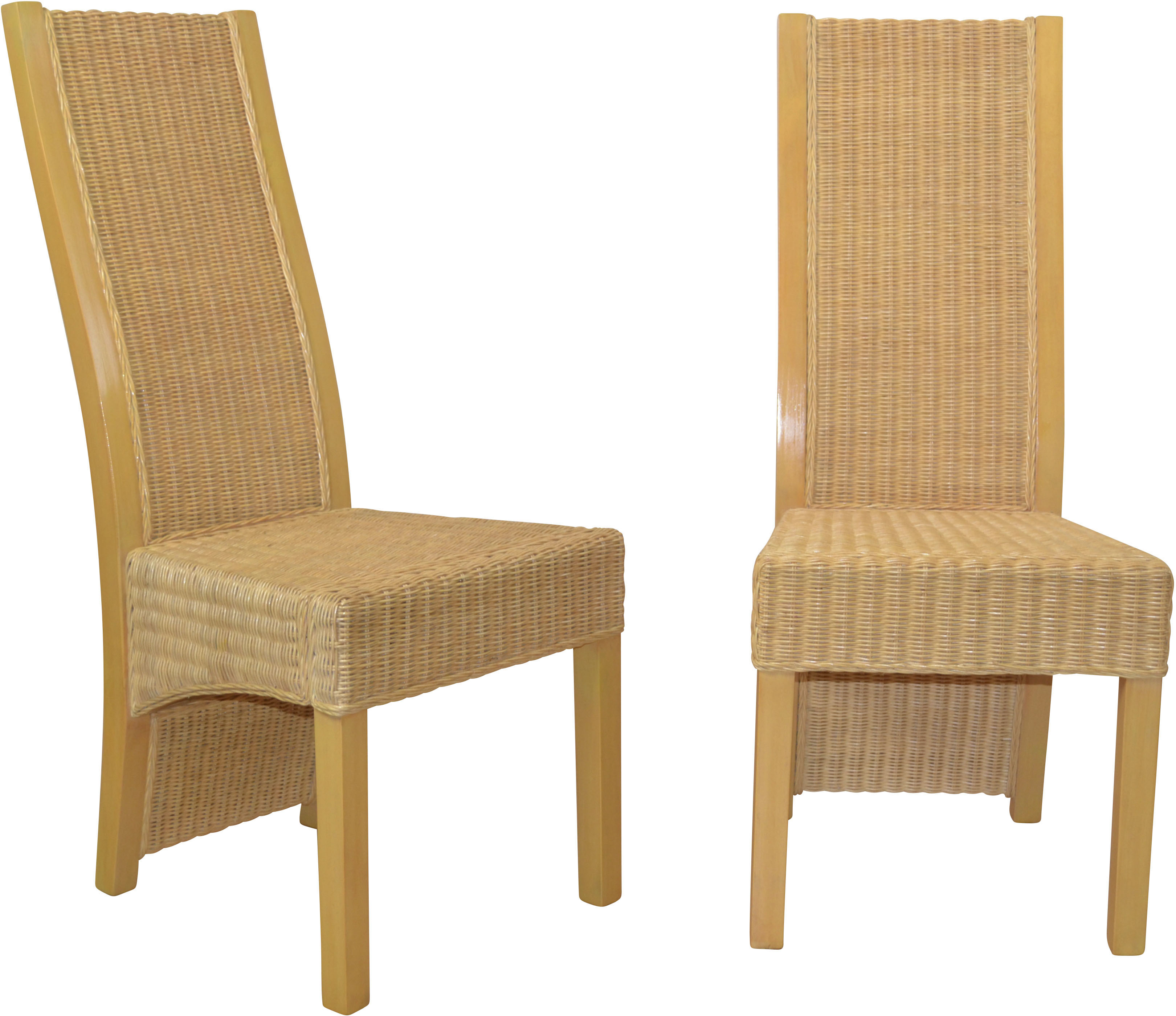 Rattanstuhl HOME AFFAIRE "Stuhlparade", beige (natur), B:47cm H:105cm T:56cm, Geflecht Rattan, Stühle, Rattanstuhl