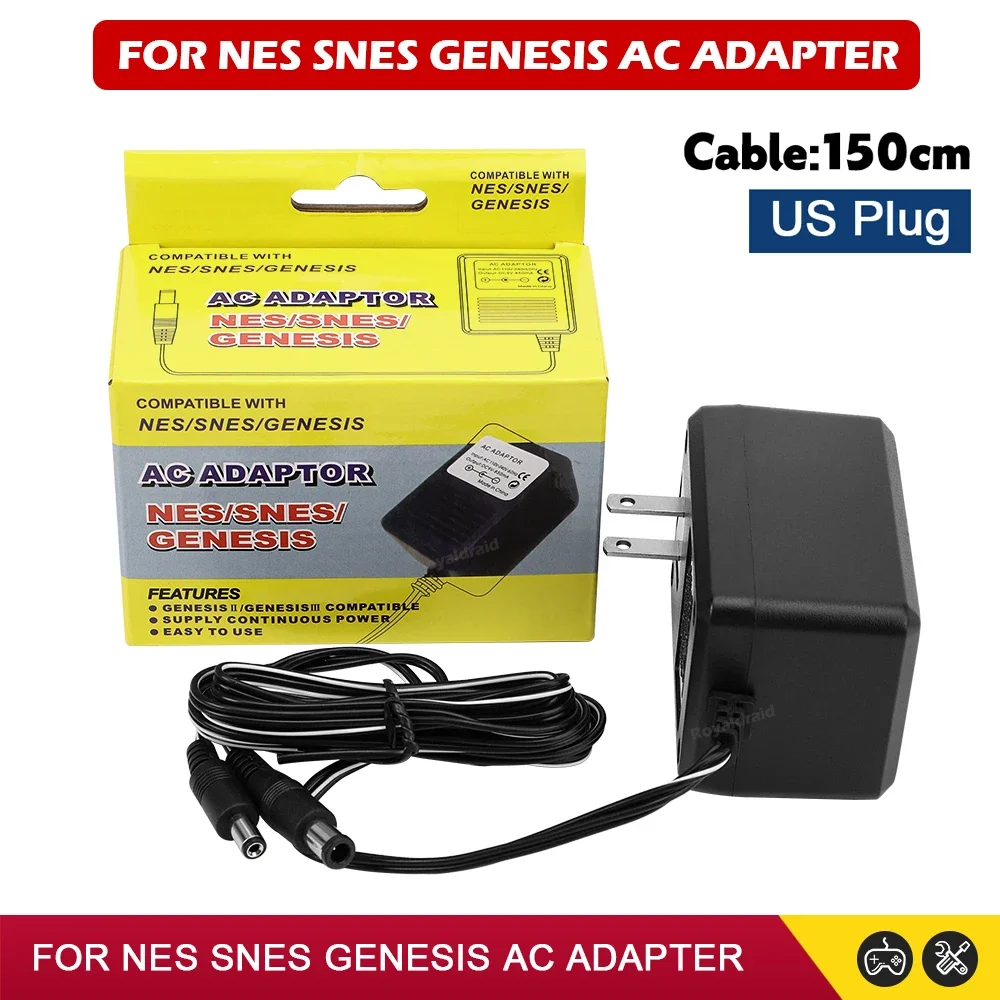 NEUE AC Netzteil Eingang 110-240V 60Hz Ausgang DC 9V-850mA AC Adapter Für NES/SNES/Sega Genesis Spielkonsole Adapter Dropshippin Image