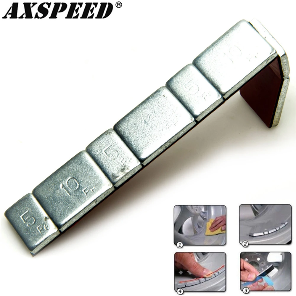 AXSPEED Wheel Balancer Weights Stick-ON Klebeband 60 g 13,5 cm Länge für 1/10 Axial SCX10 RC Crawler Autoreifen Balancing Block