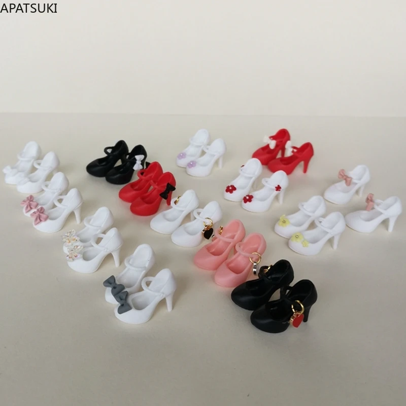 1/6 Büro Dame elegante Stöckels chuhe für Barbie Puppe High Heels Sandale für Blythe Puppe Schuhe Kunststoff Zubehör DIY Spielzeug