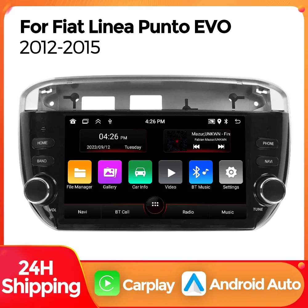 MEKEDE Carplay Andorid Auto Auto Radio Intelligente System Für Fiat Linea Punto EVO 2012-2015 WIFI BT FM Auto intelligente System