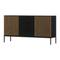 Buffet bas contemporain 150 cm noir / bois