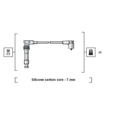 Magneti Marelli Zündleitungssatz [Hersteller-Nr. 941318111050] für Opel Image
