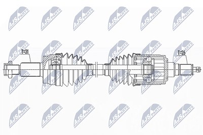 Nty Antriebswelle [Hersteller-Nr. NPW-LR-027] für Land Rover Image