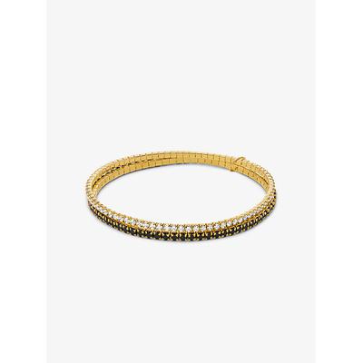 Michael Kors Precious Metal-Plated Brass Double Wrap Tennis Bracelet Gold One Size