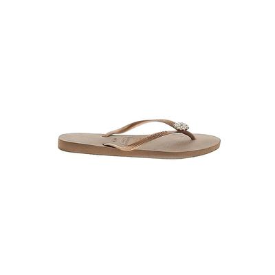 Havaianas Flip Flops: Tan Shoes - Women's Size 7 1/2