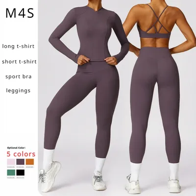 2/3/4 Piece Sets Womens Outfits Gym Workout Set Ensemble Female Yoga Set Fitness Clothes Tracksuit