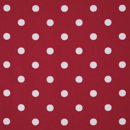 Roter Baumwollstoff mit weißen Punkten - Polka Dots Meterware, 150 cm breit - Rot - Homescapes