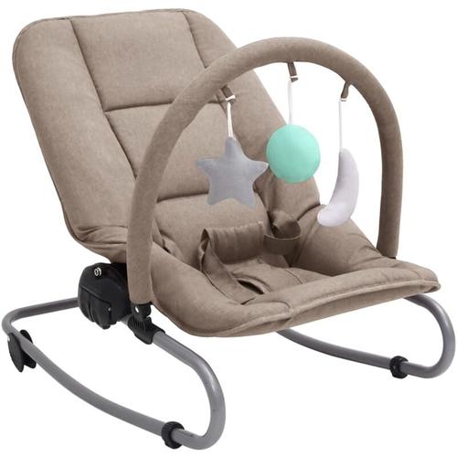 Babywippe Taupe Stahl Vidaxl