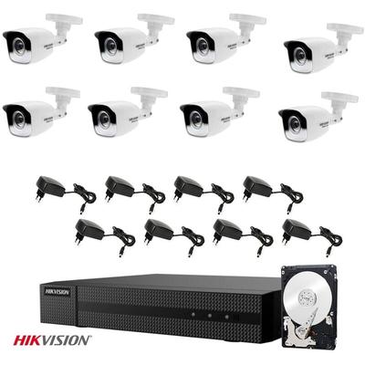 Hikvision - videoüberwachungsset dvr 8 kanäle 8 kameras 1 mpx hd 2 tb