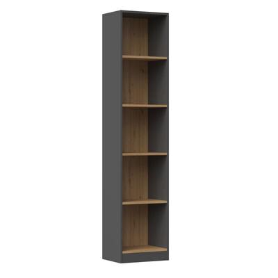 Topeshop - cdf Bücherregal R40 Farbe: Anthrazit - Eiche Artisan Breite: 40 Zentimeter Für Image