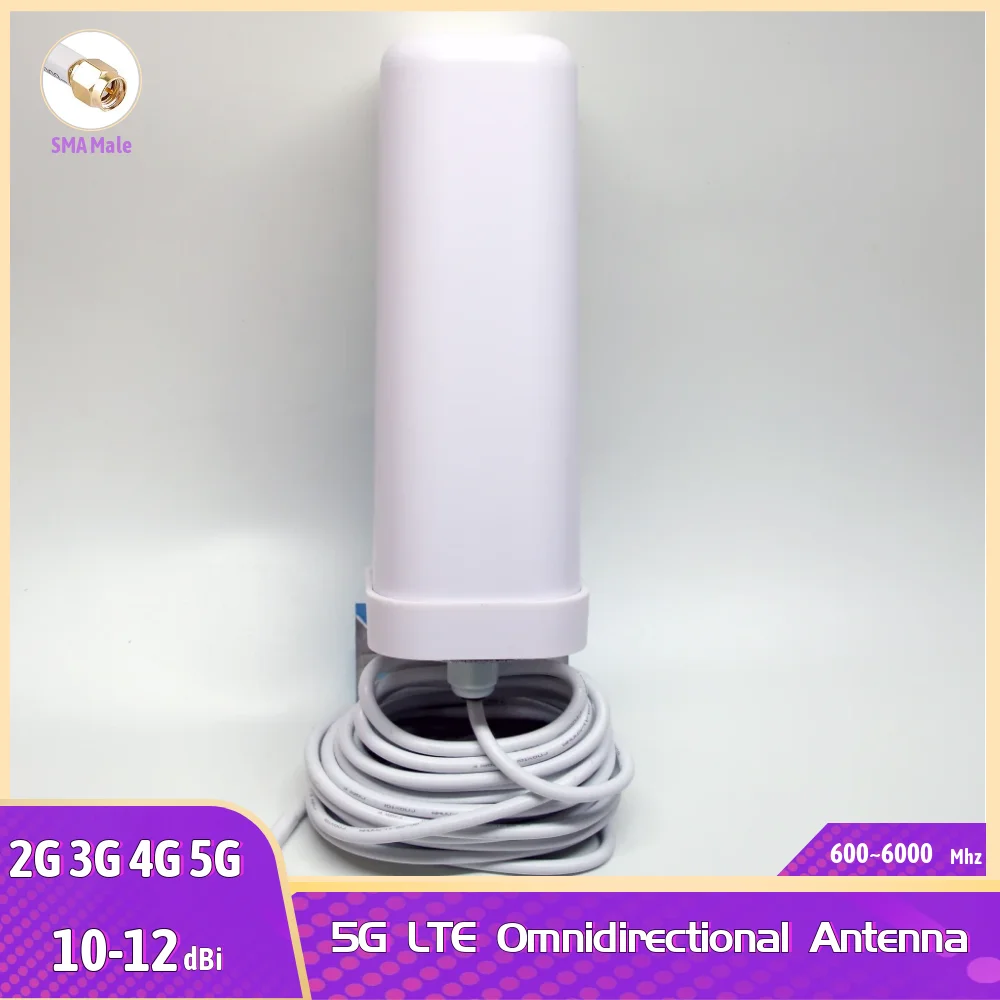 Nuova Antenna 5G LTE a lungo raggio Antenna 4G Antenna esterna Dual SMA maschio 3G 4G 5G LTE omnidirezionale SMA esterna