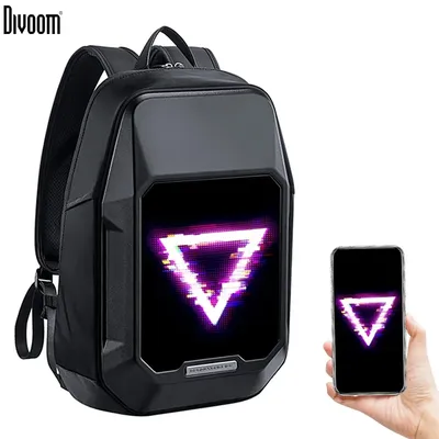 Divoom Cyber bag 64x64 Pixel LED-Display 15-Zoll-Laptop Umhängetasche Rucksack Kamera tragbare Männer wasserdichten Rucksack 2024 neu