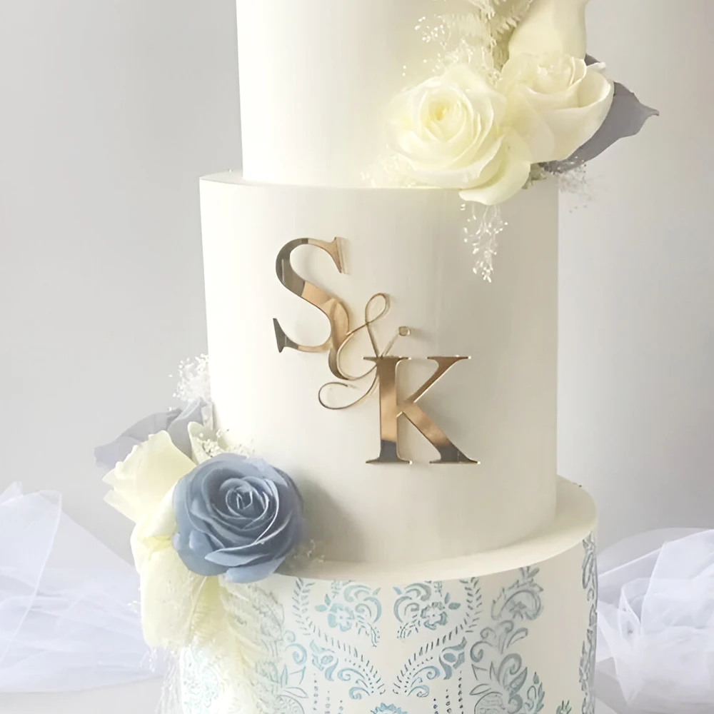Benutzerdefinierte Hochzeitstorte Topper Acryl Kuchen Topper personalisierte erste Kuchen Topper Dekorationen mit Hochzeit verlobt Image